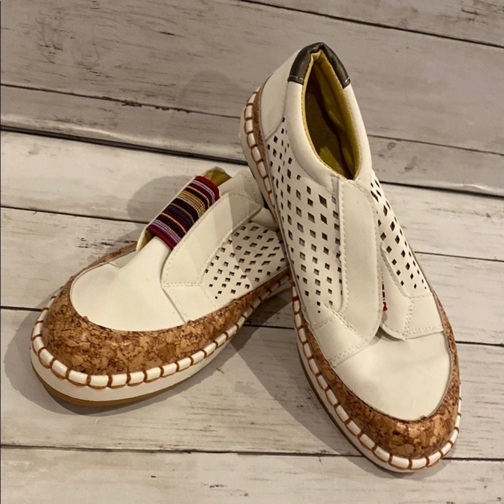 White slip on sneakers